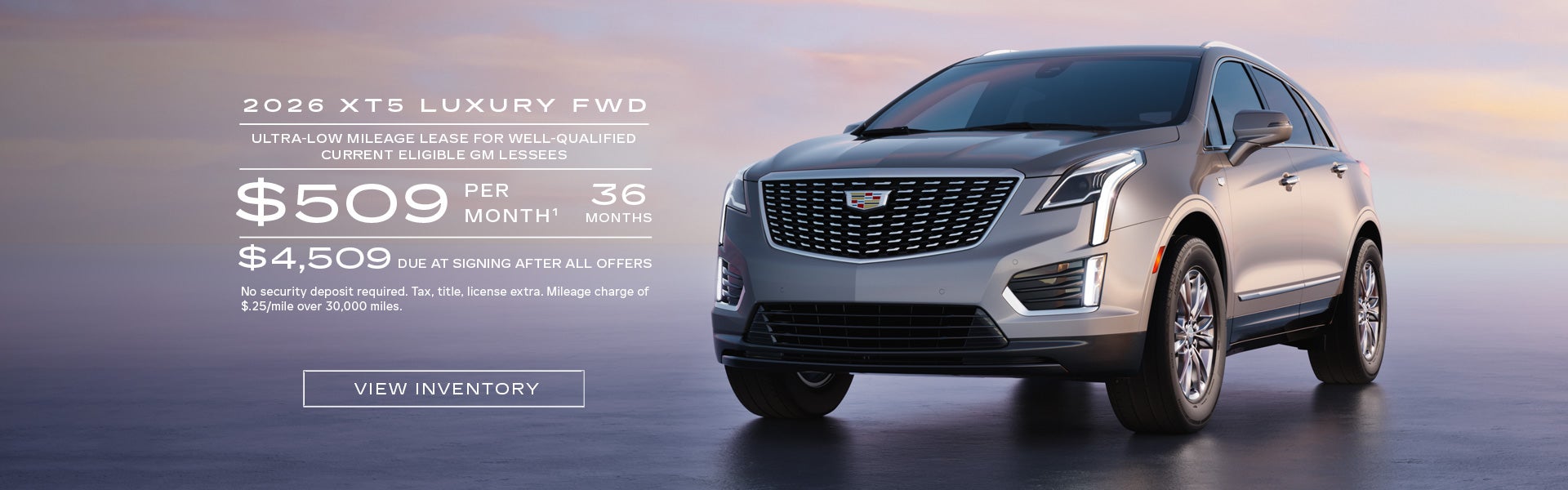 2026 XT5 LUXURY. Ultra low mileage lease for well qualified current eligible GM lessees. $509 per...